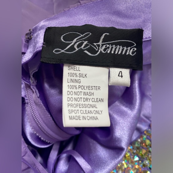 PROM DRESS - LA FEMME 20028 - Size 4 - Purple Ombré - Picture 8 of 14